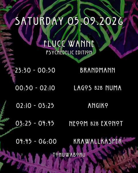event info, line up