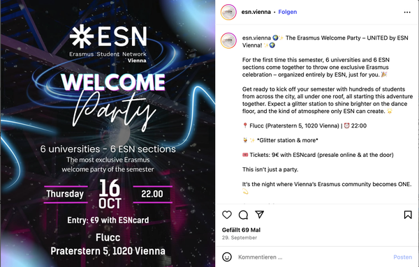 esn welcome party 16.10.25